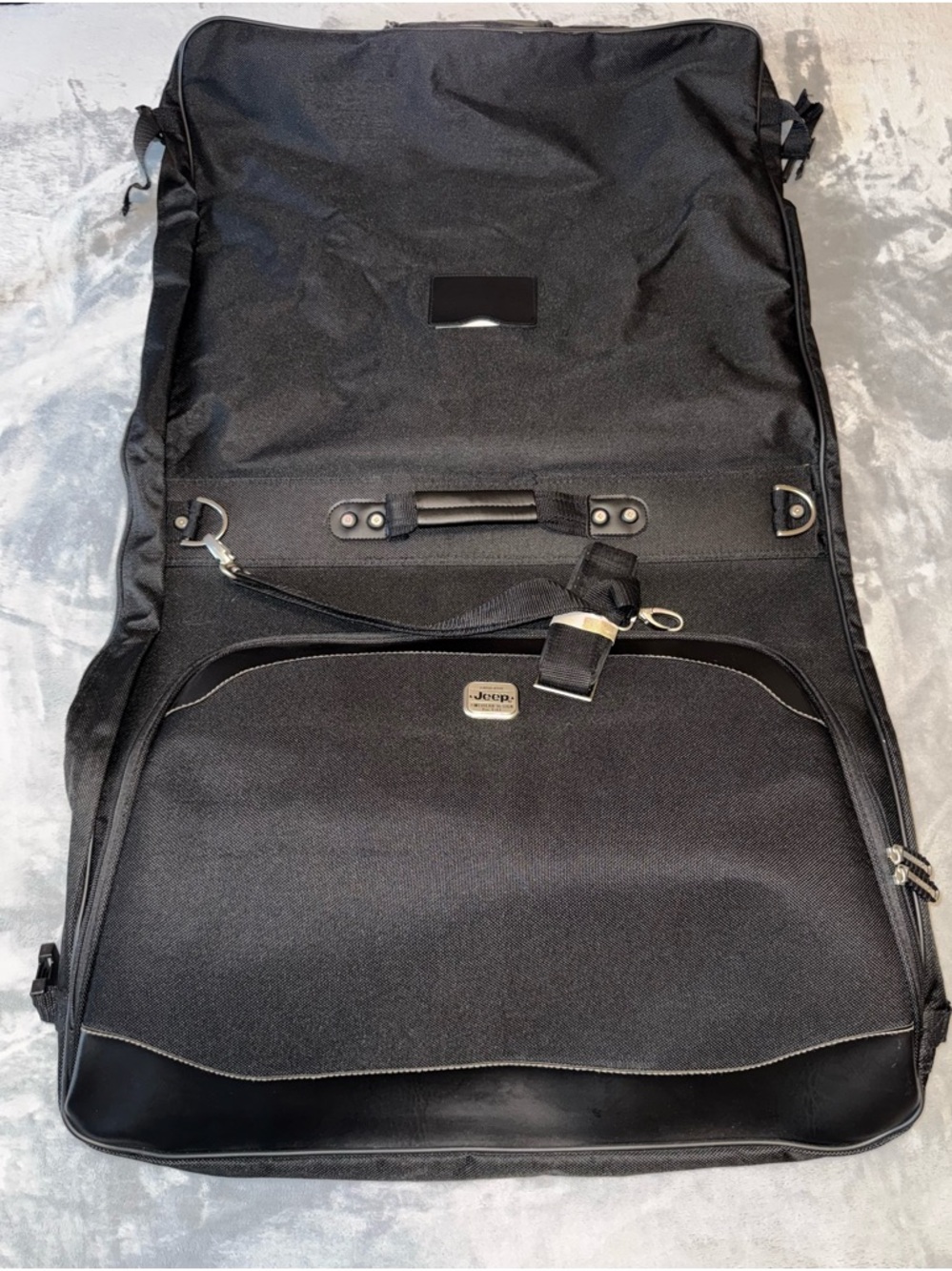 Jeep Black Foldable Garment Travel Bag with Shoulder Strap‎